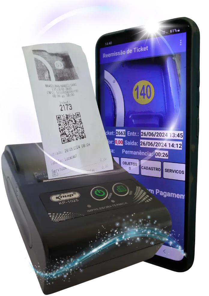 Ticket impresso e relatório de higienização do sistema BrasilBan